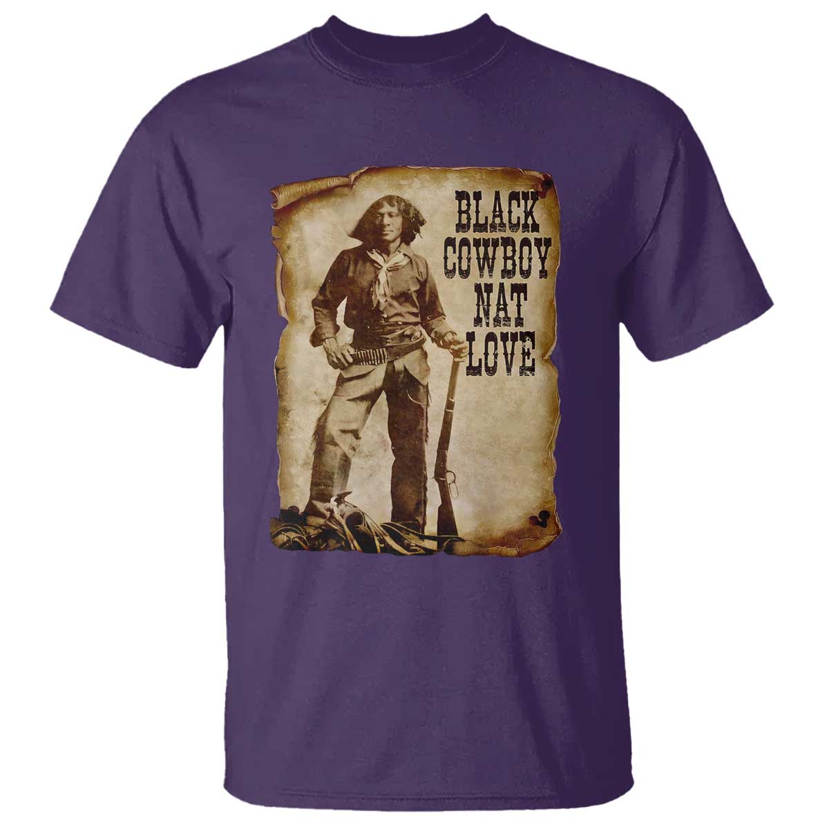 Black Cowboy Nat Love T Shirt African American Western Rodeo Melanin Black History Texas - Wonder Print Shop