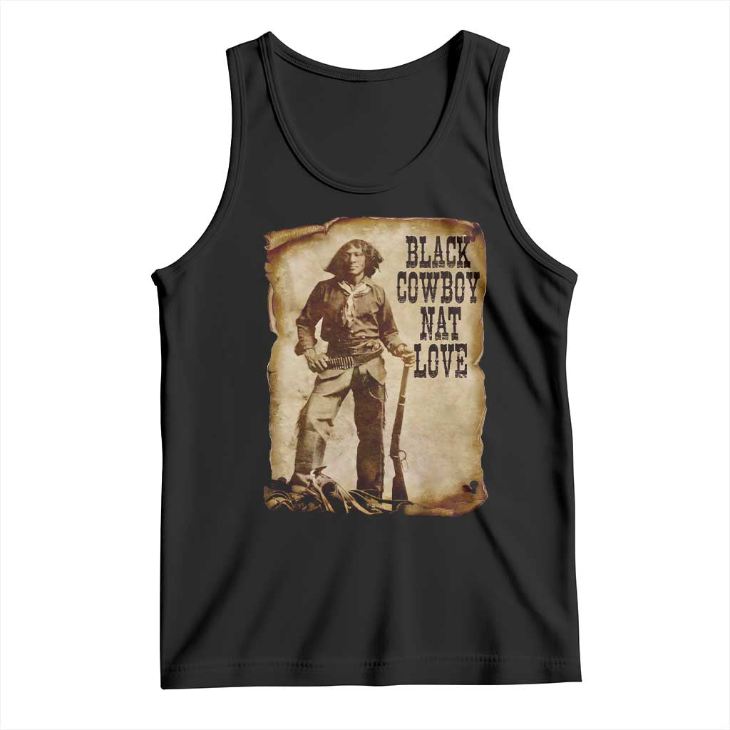 Black Cowboy Nat Love Tank Top African American Western Rodeo Melanin Black History Texas - Wonder Print Shop