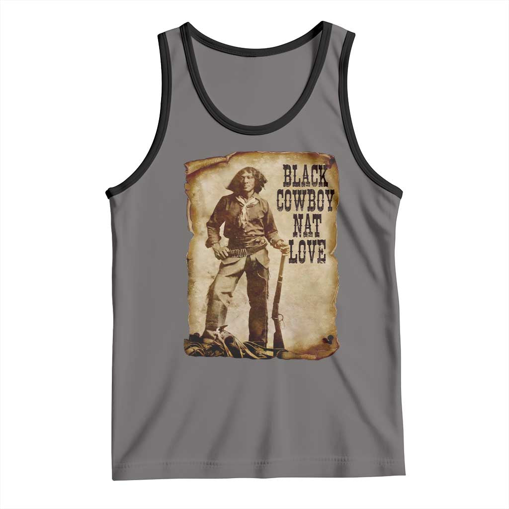 Black Cowboy Nat Love Tank Top African American Western Rodeo Melanin Black History Texas - Wonder Print Shop