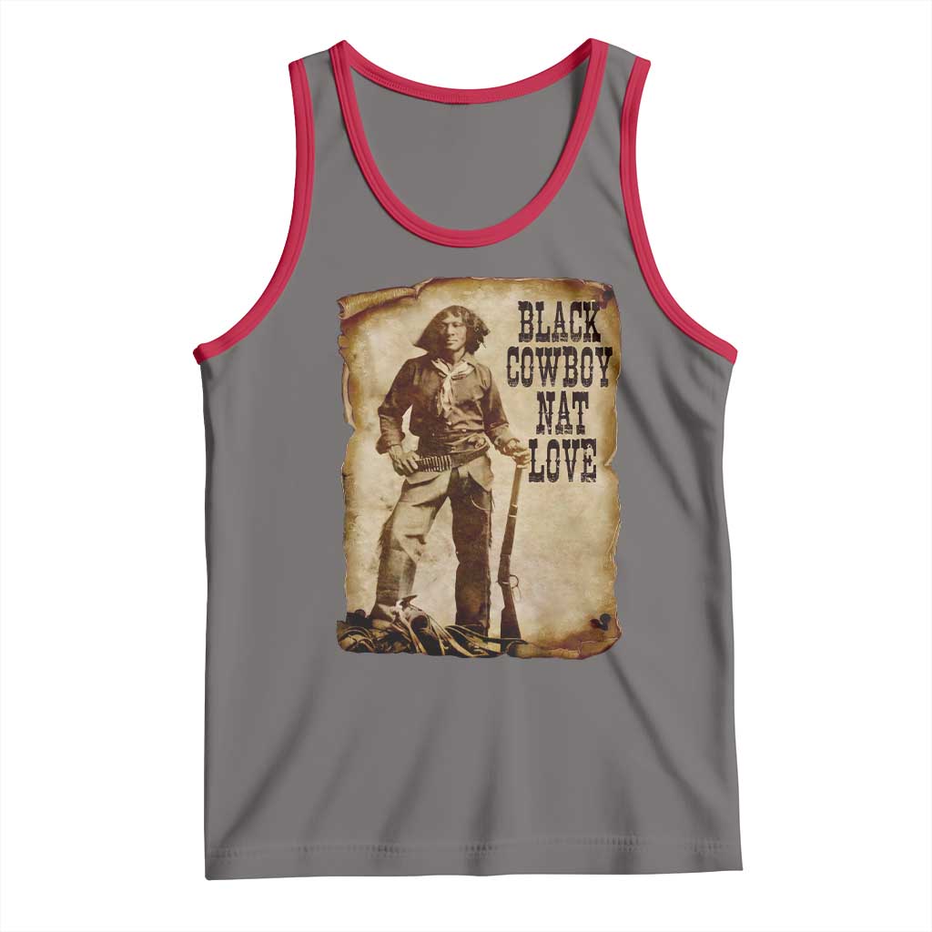 Black Cowboy Nat Love Tank Top African American Western Rodeo Melanin Black History Texas - Wonder Print Shop