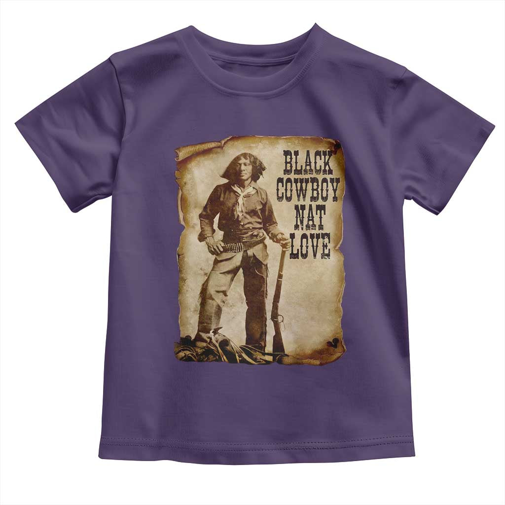 Black Cowboy Nat Love Toddler T Shirt African American Western Rodeo Melanin Black History Texas - Wonder Print Shop