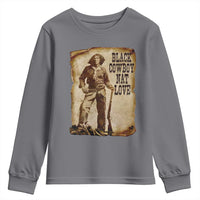 Black Cowboy Nat Love Youth Sweatshirt African American Western Rodeo Melanin Black History Texas - Wonder Print Shop