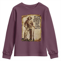 Black Cowboy Nat Love Youth Sweatshirt African American Western Rodeo Melanin Black History Texas - Wonder Print Shop