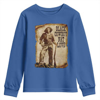 Black Cowboy Nat Love Youth Sweatshirt African American Western Rodeo Melanin Black History Texas - Wonder Print Shop