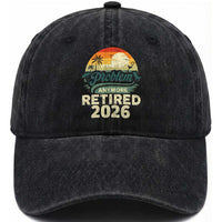 Retired 2026 Washed Cotton Baseball Cap Vintage Retro Retirement Not My Problem Anymore