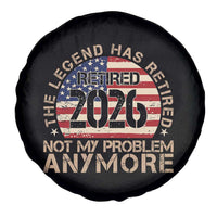 The Legend Has Retired 2026 Spare Tire Cover Not My Problem Anymore American Flag Coworker Retirement Gifts