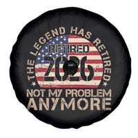 The Legend Has Retired 2026 Spare Tire Cover Not My Problem Anymore American Flag Coworker Retirement Gifts