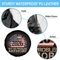 The Legend Has Retired 2026 Spare Tire Cover Not My Problem Anymore American Flag Coworker Retirement Gifts