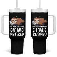 Funny Retirement Gifts Tumbler With Handle Do Not Disturb Im Retired Sloth