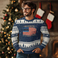 Retirement 2026 Ugly Christmas Sweater Vintage Retired Not My Problem Anymore American Flag