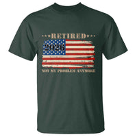 Retirement 2026 T Shirt Vintage Retired Not My Problem Anymore American Flag
