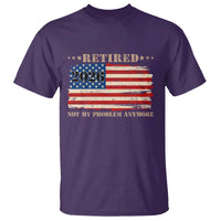 Retirement 2026 T Shirt Vintage Retired Not My Problem Anymore American Flag