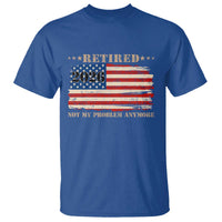 Retirement 2026 T Shirt Vintage Retired Not My Problem Anymore American Flag