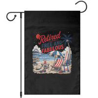 Retirement Gifts For Her Garden Flag Retro Retired Free And Fabulous Beach Summer Vacation Vintage
