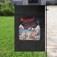 Retirement Gifts For Her Garden Flag Retro Retired Free And Fabulous Beach Summer Vacation Vintage