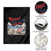 Retirement Gifts For Her Garden Flag Retro Retired Free And Fabulous Beach Summer Vacation Vintage