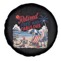 Retirement Gifts For Her Spare Tire Cover Retro Retired Free And Fabulous Beach Summer Vacation Vintage
