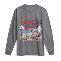 Retirement Gifts For Her Long Sleeve Shirt Retro Retired Free And Fabulous Beach Summer Vacation Vintage