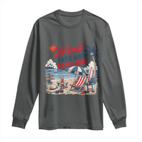 Retirement Gifts For Her Long Sleeve Shirt Retro Retired Free And Fabulous Beach Summer Vacation Vintage