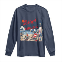 Retirement Gifts For Her Long Sleeve Shirt Retro Retired Free And Fabulous Beach Summer Vacation Vintage