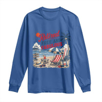 Retirement Gifts For Her Long Sleeve Shirt Retro Retired Free And Fabulous Beach Summer Vacation Vintage