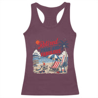 Retirement Gifts For Her Racerback Tank Top Retro Retired Free And Fabulous Beach Summer Vacation Vintage