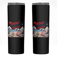 Retirement Gifts For Her Skinny Tumbler Retro Retired Free And Fabulous Beach Summer Vacation Vintage