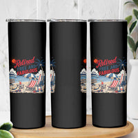 Retirement Gifts For Her Skinny Tumbler Retro Retired Free And Fabulous Beach Summer Vacation Vintage