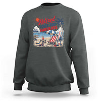 Retirement Gifts For Her Sweatshirt Retro Retired Free And Fabulous Beach Summer Vacation Vintage
