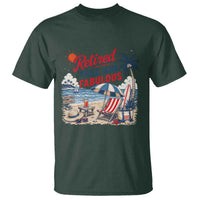 Retirement Gifts For Her T Shirt Retro Retired Free And Fabulous Beach Summer Vacation Vintage