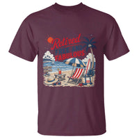 Retirement Gifts For Her T Shirt Retro Retired Free And Fabulous Beach Summer Vacation Vintage