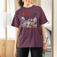 Retirement Gifts For Her T Shirt For Women Retro Retired Free And Fabulous Beach Summer Vacation Vintage