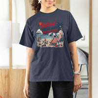 Retirement Gifts For Her T Shirt For Women Retro Retired Free And Fabulous Beach Summer Vacation Vintage