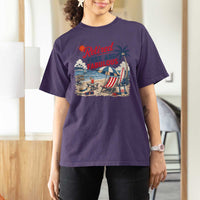 Retirement Gifts For Her T Shirt For Women Retro Retired Free And Fabulous Beach Summer Vacation Vintage