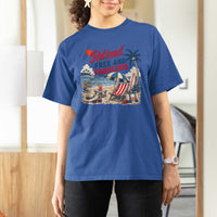 Retirement Gifts For Her T Shirt For Women Retro Retired Free And Fabulous Beach Summer Vacation Vintage