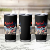 Retirement Gifts For Her Tumbler Cup Retro Retired Free And Fabulous Beach Summer Vacation Vintage