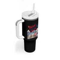 Retirement Gifts For Her Tumbler With Handle Retro Retired Free And Fabulous Beach Summer Vacation Vintage