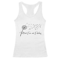 Happy Retirement Gifts For Woman Racerback Tank Top Retired Free And Fabulous Dandelion