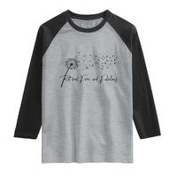 Happy Retirement Gifts For Woman Raglan Shirt Retired Free And Fabulous Dandelion
