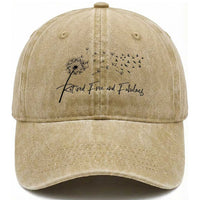 Happy Retirement Gifts For Woman Washed Cotton Baseball Cap Retired Free And Fabulous Dandelion