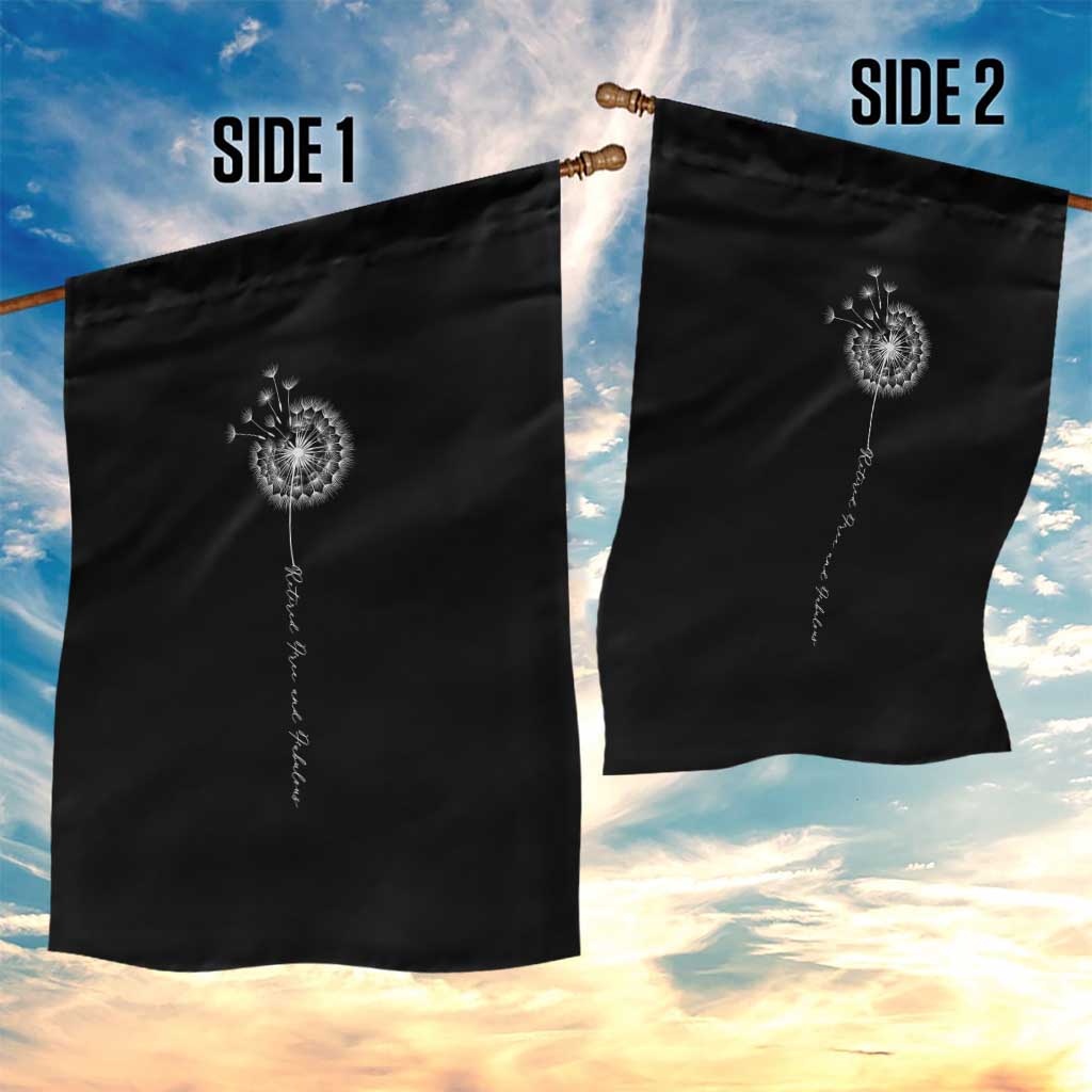 Retirement Gifts For Her Garden Flag Retired Free And Fabulous Dandelion