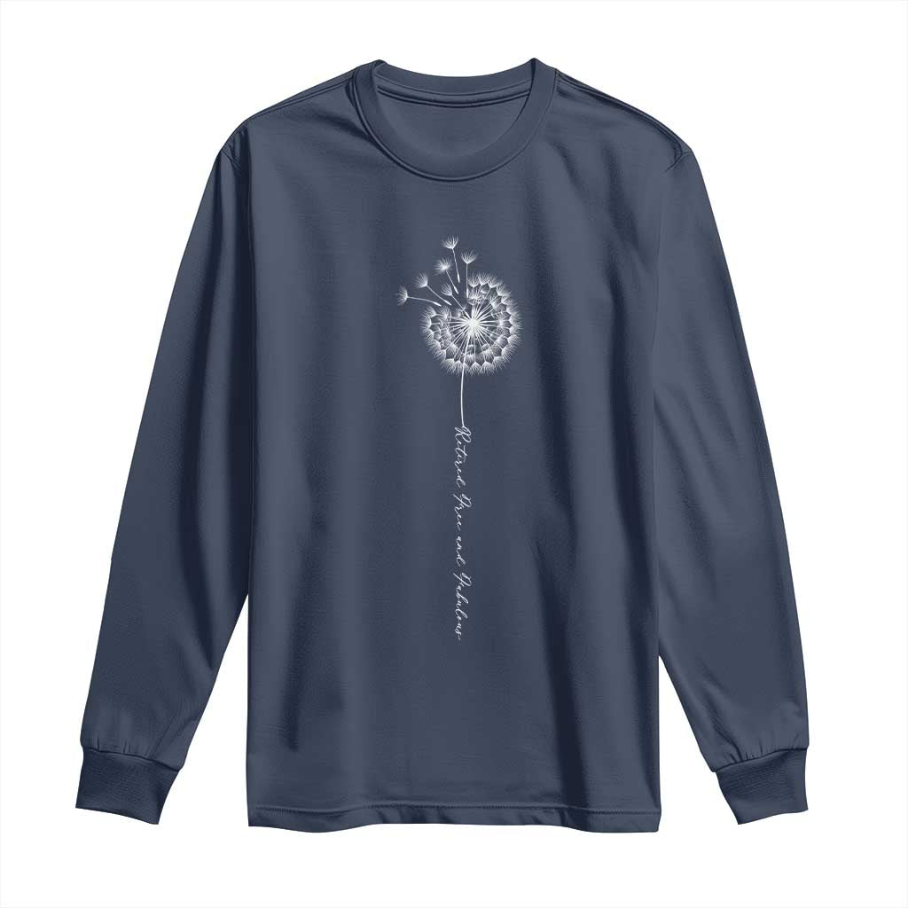 Retirement Gifts For Her Long Sleeve Shirt Retired Free And Fabulous Dandelion