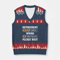 Retirement Loading V-Neck Knit Sweater Vest Work Uninstalling Soon To Be Retired Retiring