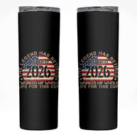The Legend Has Retired 2026 Skinny Tumbler American Flag Coworker Retirement Gifts I Worked My Whole Life For This