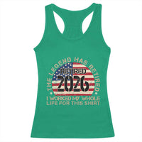 The Legend Has Retired 2026 Racerback Tank Top American Flag Coworker Retirement Gifts I Worked My Whole Life For This