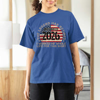 The Legend Has Retired 2026 T Shirt For Women American Flag Coworker Retirement Gifts I Worked My Whole Life For This