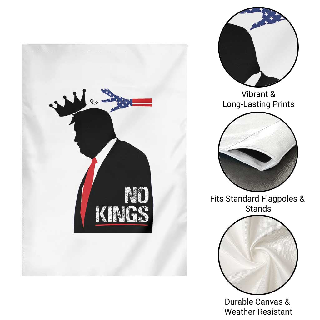 No Kings Garden Flag Funny Resist Meme - Wonder Print Shop