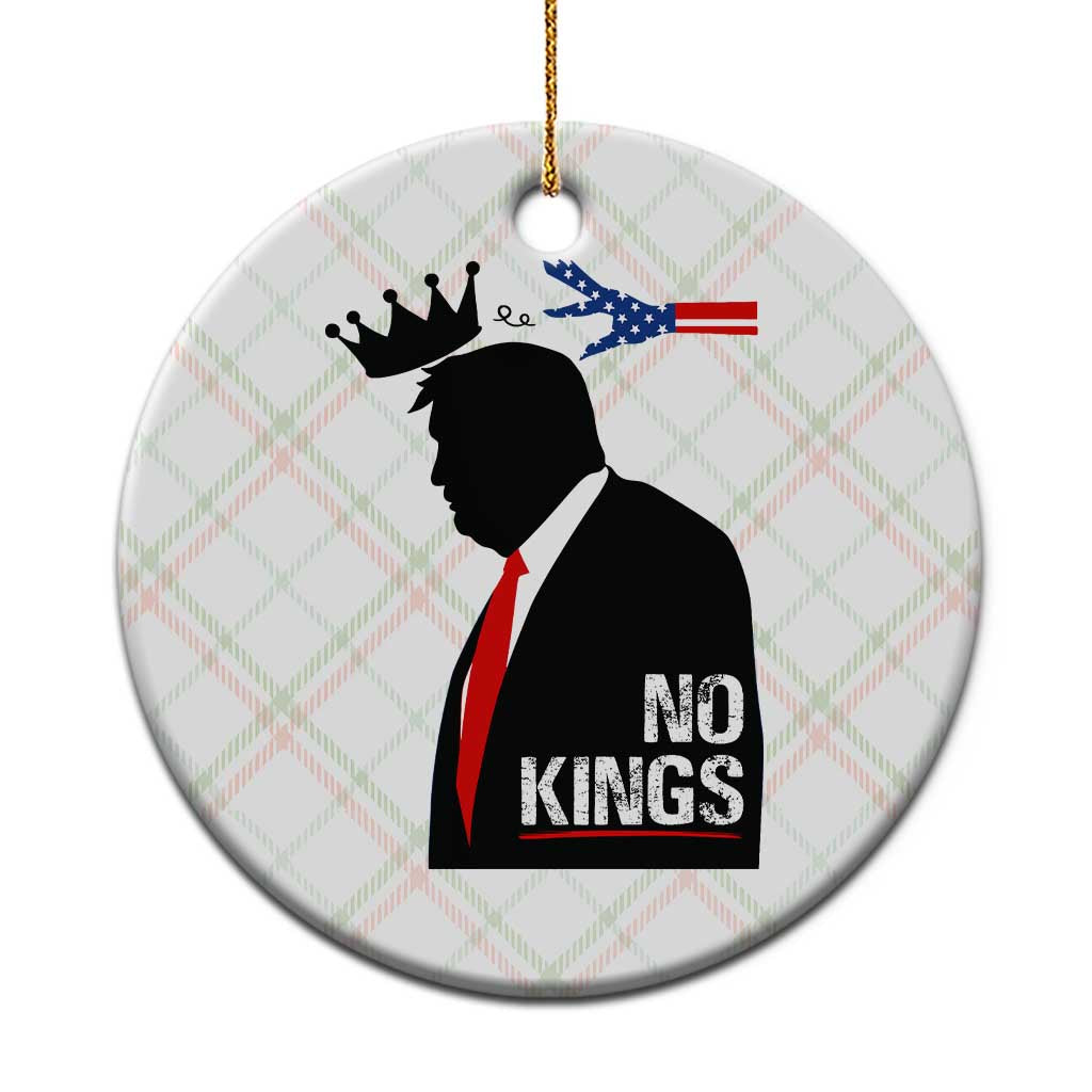No Kings Ceramic Ornament Funny Resist Meme - Wonder Print Shop
