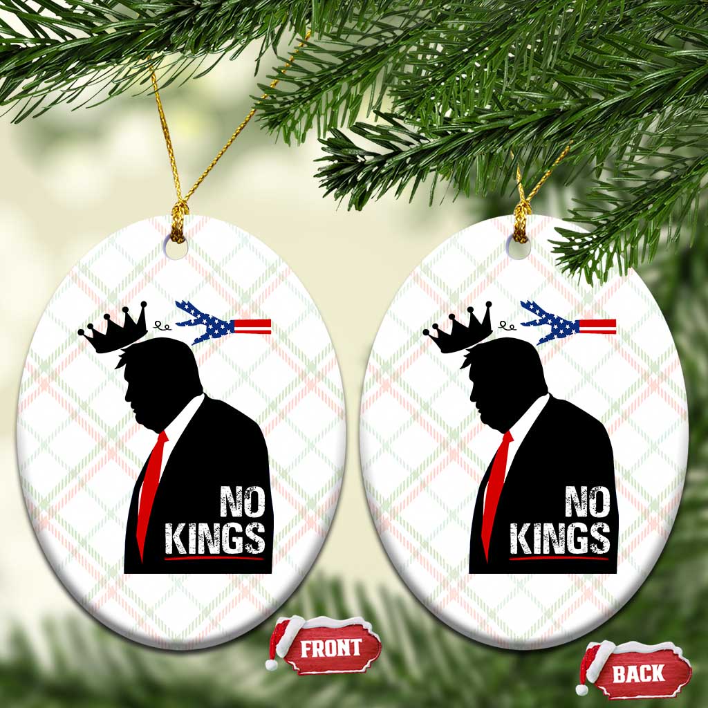 No Kings Ceramic Ornament Funny Resist Meme - Wonder Print Shop
