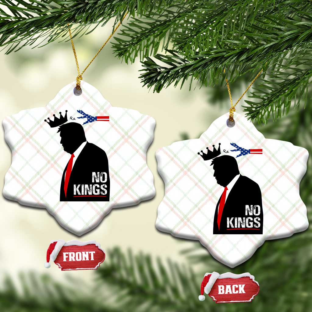 No Kings Ceramic Ornament Funny Resist Meme - Wonder Print Shop